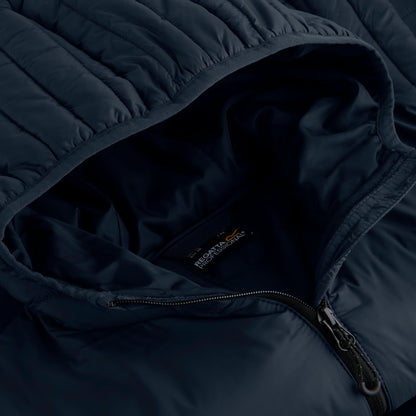 Navy-Black - Pack Shot - Regatta Womens-Ladies Loft Lite Baffled Hybrid Jacket