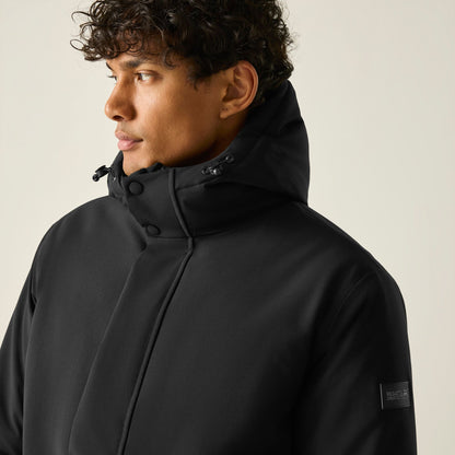 Black - Close up - Regatta Mens Waterproof Insulated Jacket