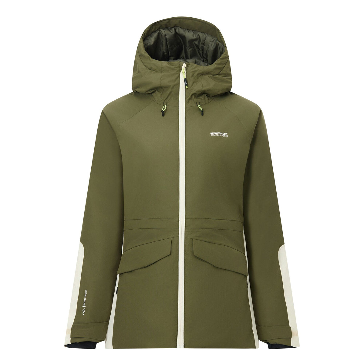 Olive Night-Light Vanilla - Front - Regatta Womens-Ladies Marcia Insulated Jacket