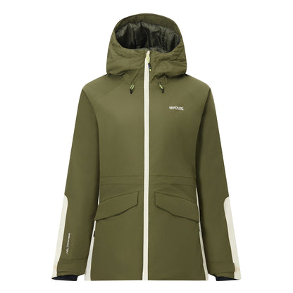 Olive Night-Light Vanilla - Front - Regatta Womens-Ladies Marcia Insulated Jacket