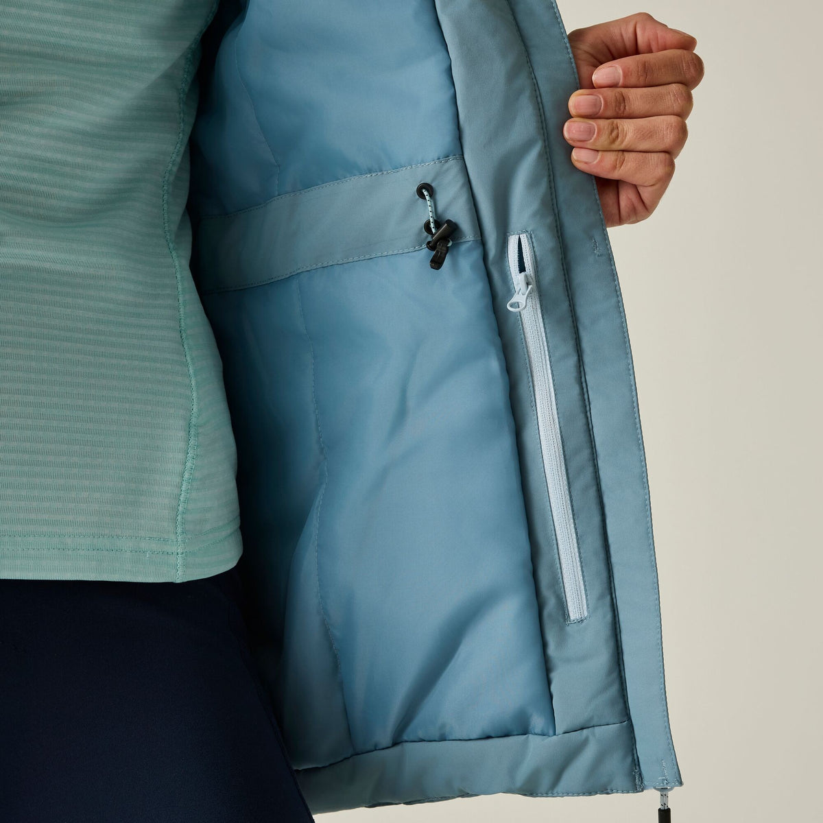 Dusky Blue-Skyway - Close up - Regatta Womens-Ladies Marcia Insulated Jacket