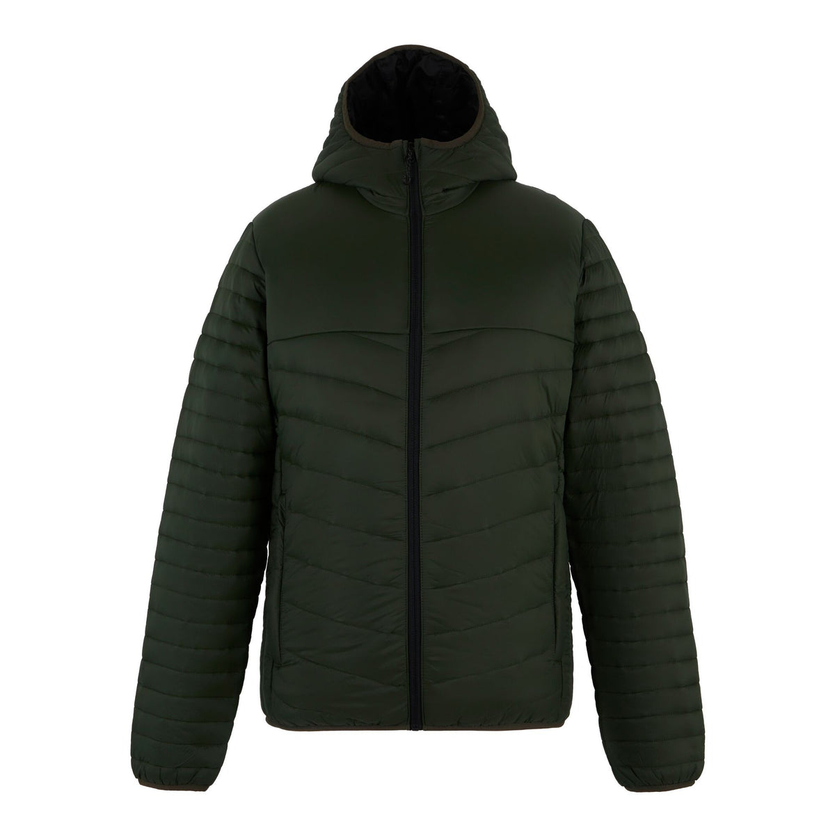 Dark Khaki-Black - Front - Regatta Mens Loft Lite Baffled Hybrid Jacket