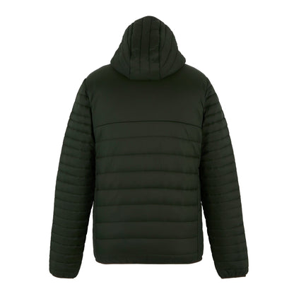 Dark Khaki-Black - Back - Regatta Mens Loft Lite Baffled Hybrid Jacket