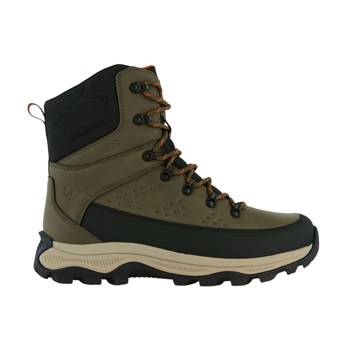 Dark Khaki - Front - Dare 2B Mens Roam Waterproof Mid Cut Snow Boots