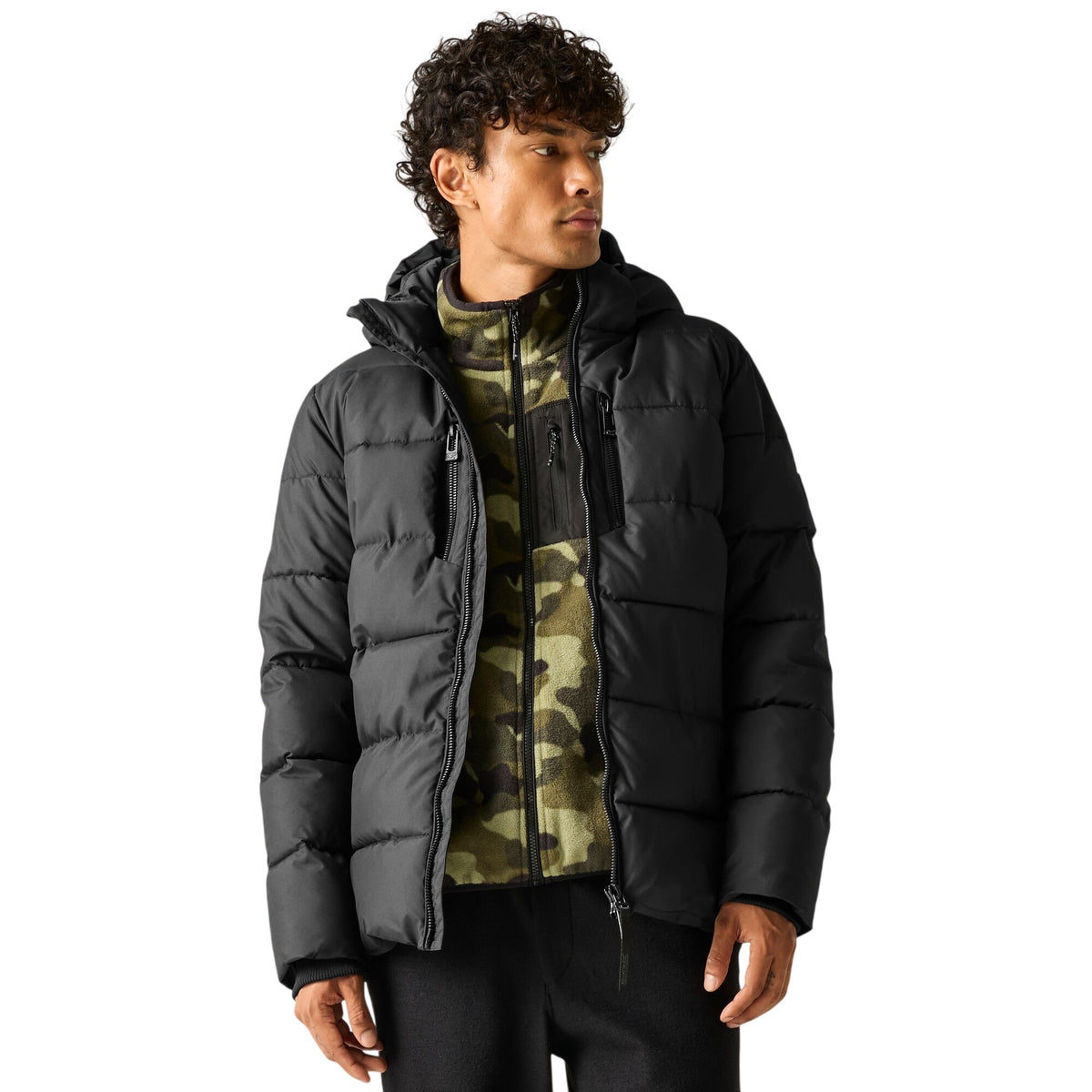 Black - Front - Regatta Mens Layska Padded Jacket