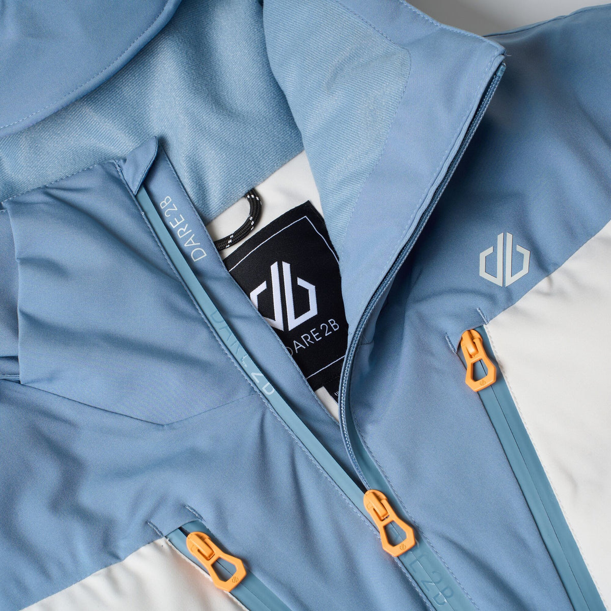 Dusky Blue-Iceberg - Close up - Dare 2B Mens Speed III Ski Jacket