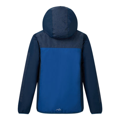 Navy-Aviator Blue - Back - Regatta Childrens-Kids Illuma Waterproof Reflective Insulated Jacket