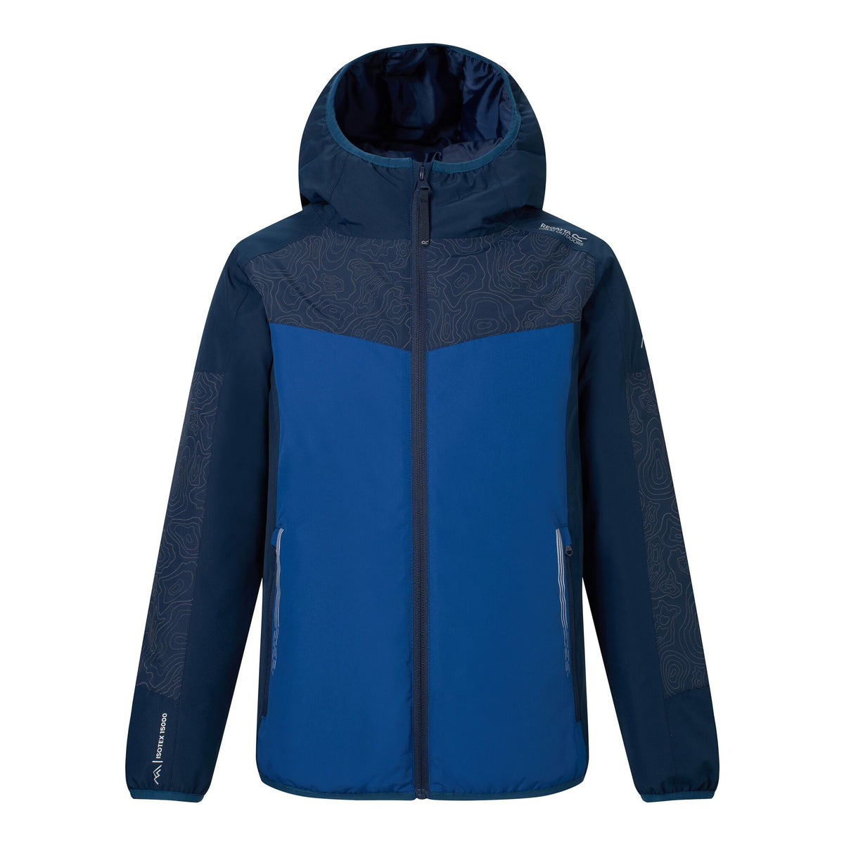 Navy-Aviator Blue - Front - Regatta Childrens-Kids Illuma Waterproof Reflective Insulated Jacket