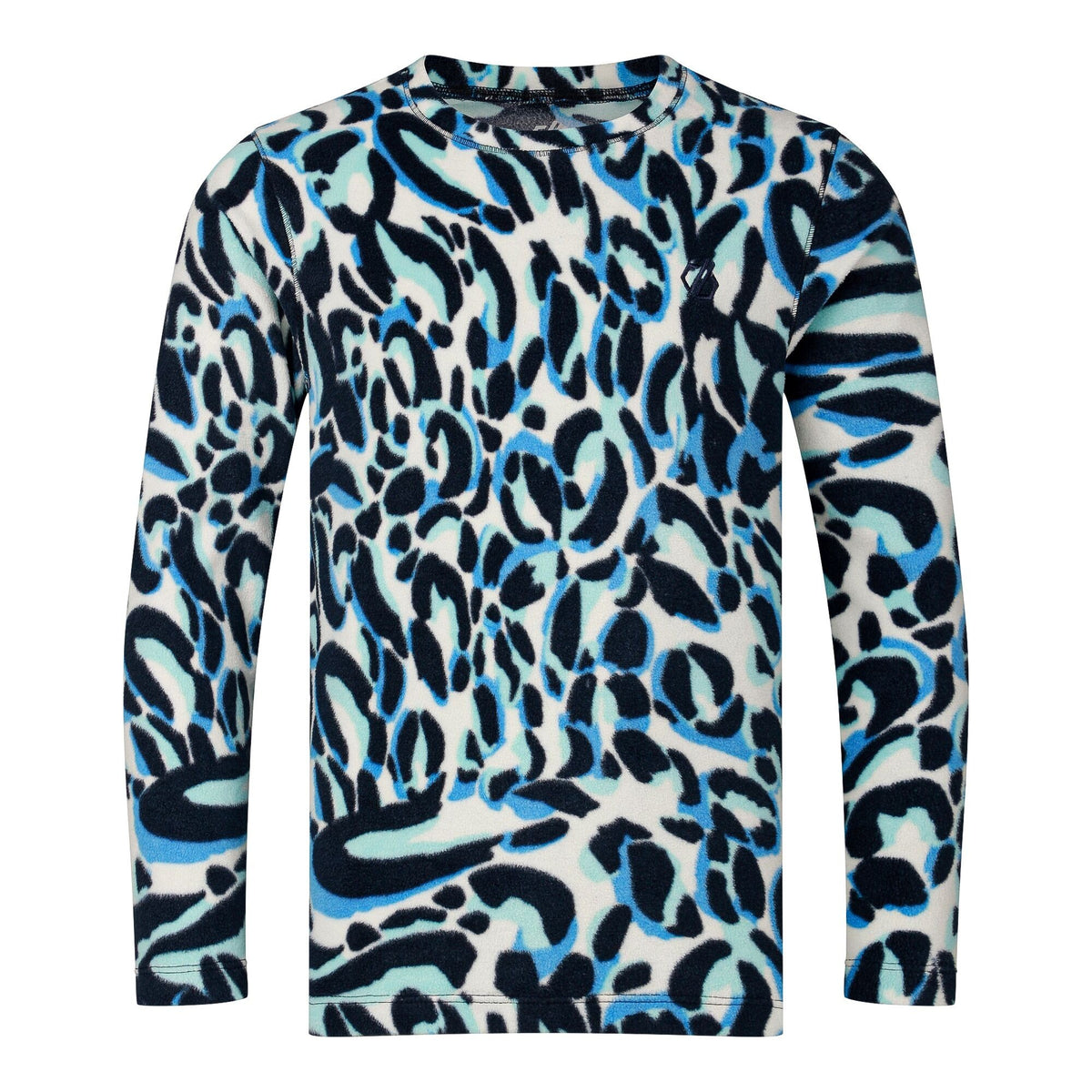 Blue-Black - Back - Dare 2B Childrens-Kids Movement Animal Print Thermal Base Layer Set