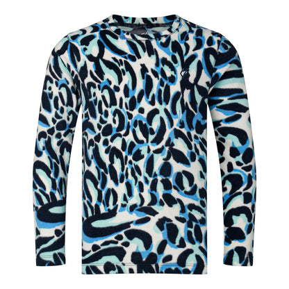 Blue-Black - Back - Dare 2B Childrens-Kids Movement Animal Print Thermal Base Layer Set