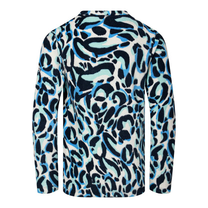 Blue-Black - Side - Dare 2B Childrens-Kids Movement Animal Print Thermal Base Layer Set