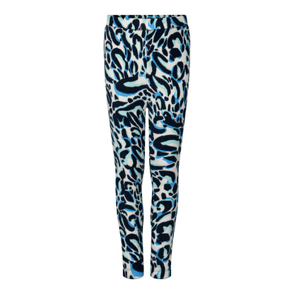 Blue-Black - Pack Shot - Dare 2B Childrens-Kids Movement Animal Print Thermal Base Layer Set