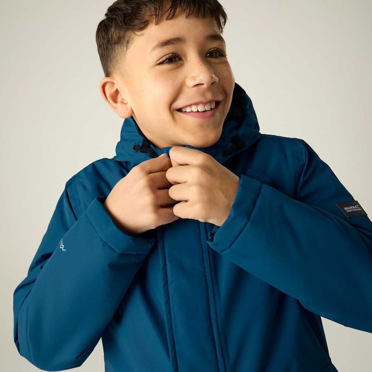 Navy - Lifestyle - Regatta Childrens-Kids Farbank II Waterproof Insulated Jacket