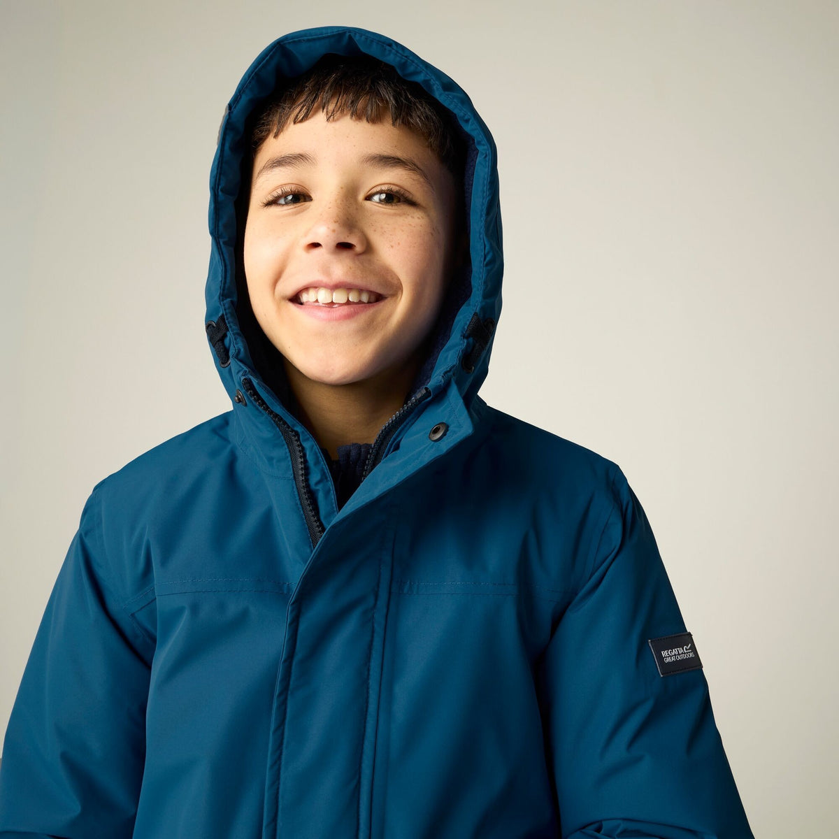 Navy - Pack Shot - Regatta Childrens-Kids Farbank II Waterproof Insulated Jacket
