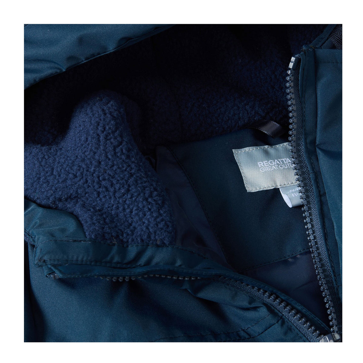 Navy - Close up - Regatta Childrens-Kids Farbank II Waterproof Insulated Jacket