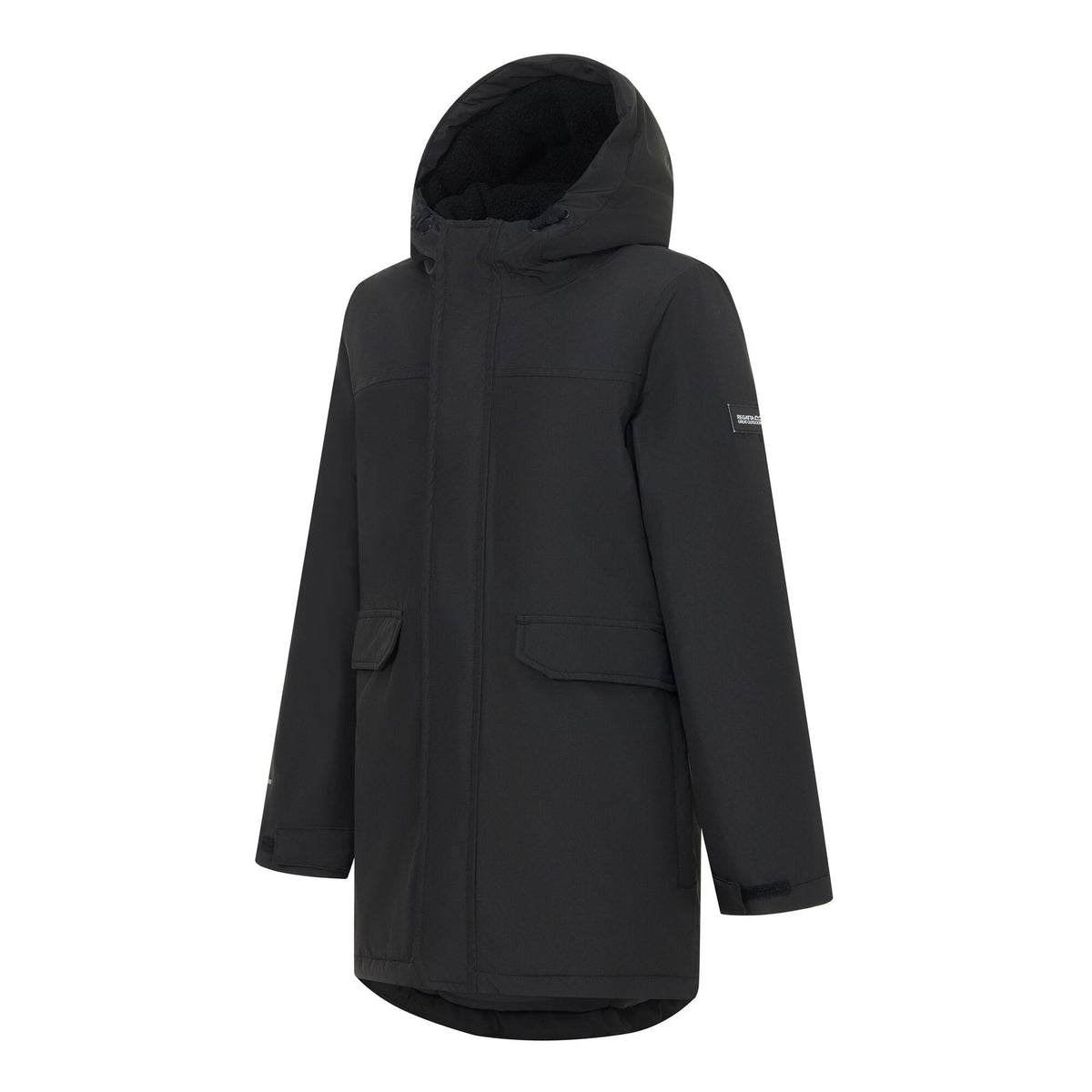 Black - Side - Regatta Childrens-Kids Farbank II Waterproof Insulated Jacket