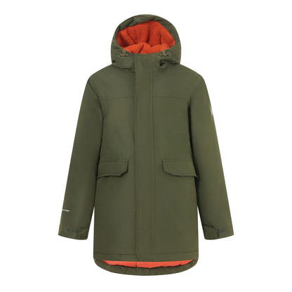 Dark Khaki-Rooibos Tea - Front - Regatta Childrens-Kids Farbank II Waterproof Insulated Jacket