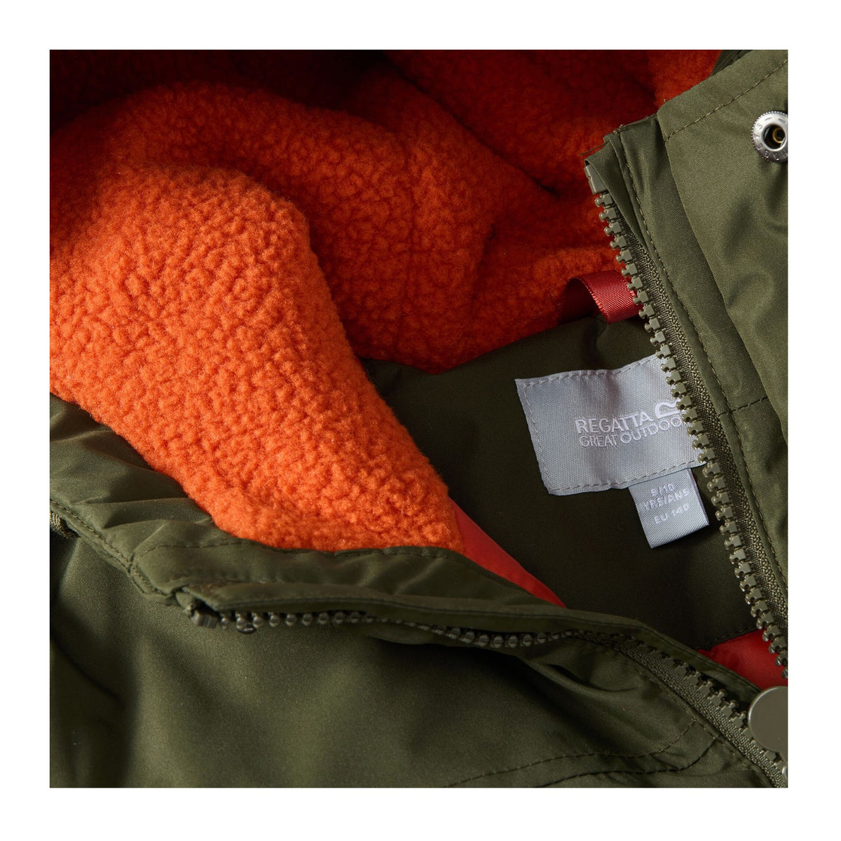 Dark Khaki-Rooibos Tea - Lifestyle - Regatta Childrens-Kids Farbank II Waterproof Insulated Jacket