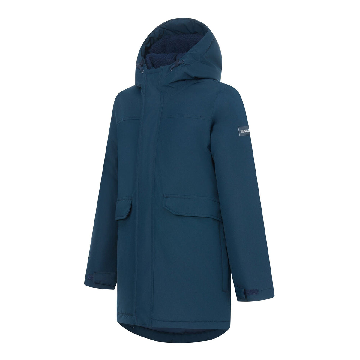 Navy - Side - Regatta Childrens-Kids Farbank II Waterproof Insulated Jacket