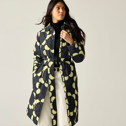 Black - Pack Shot - Regatta Womens-Ladies Orla Mac Daisy Hoop Waterproof Jacket