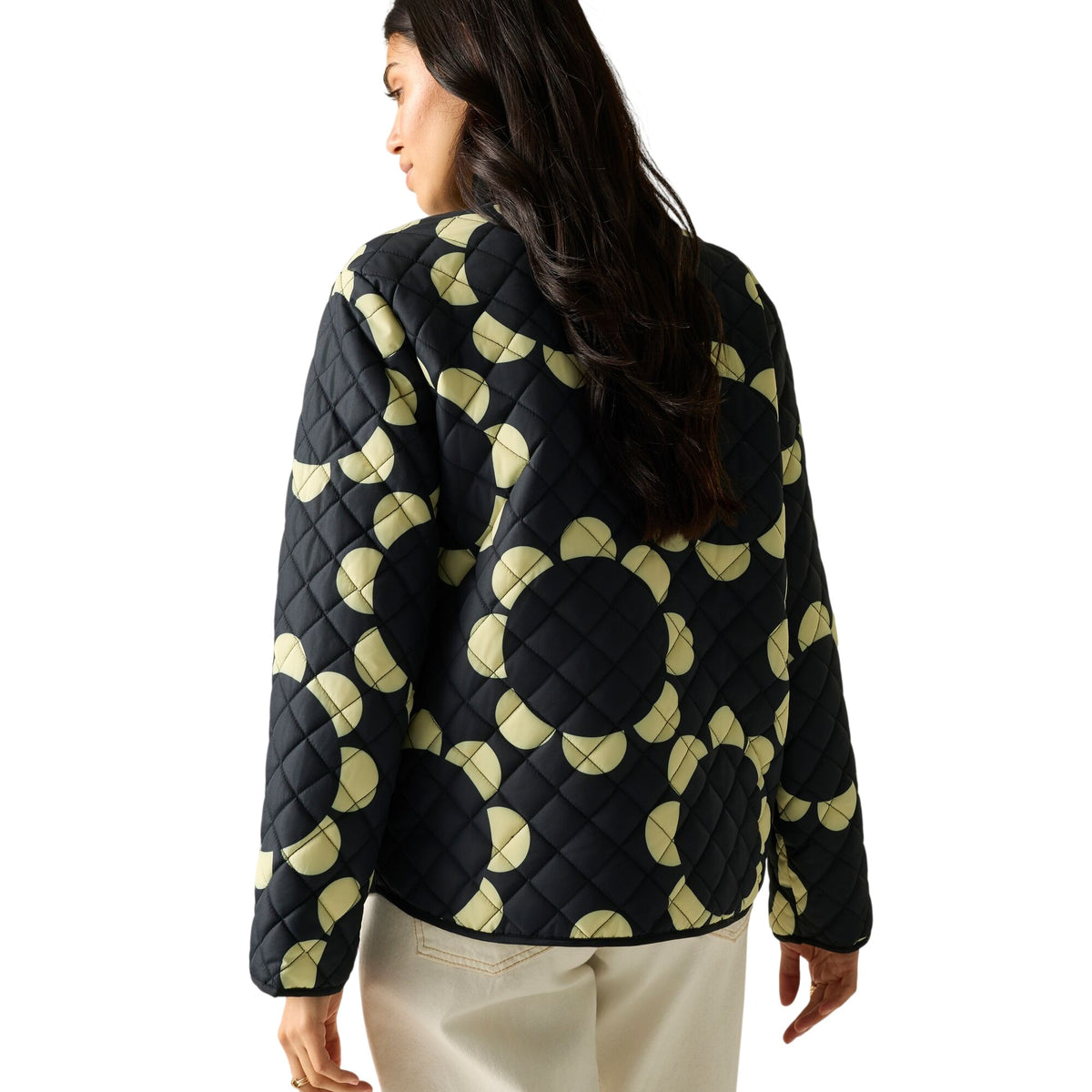 Black - Back - Regatta Womens-Ladies Orla Kiely Daisy Hoop Lightweight Quilted Jacket