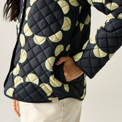 Black - Lifestyle - Regatta Womens-Ladies Orla Kiely Daisy Hoop Lightweight Quilted Jacket
