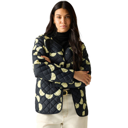 Black - Front - Regatta Womens-Ladies Orla Kiely Daisy Hoop Lightweight Quilted Jacket