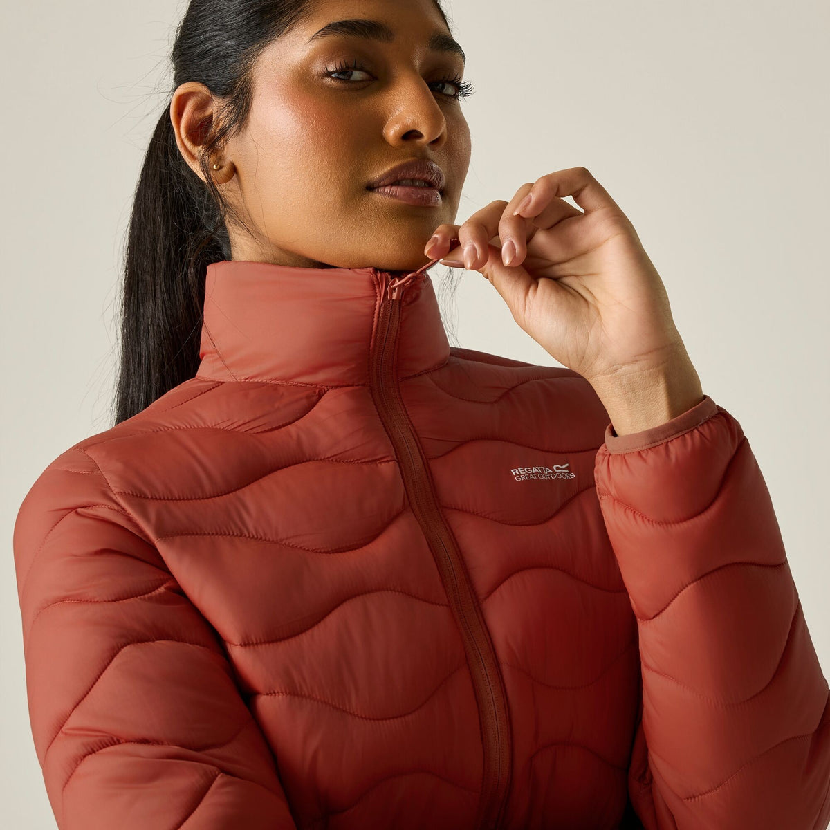 Brick - Lifestyle - Regatta Womens-Ladies Hydi Insulated Padded Jacket