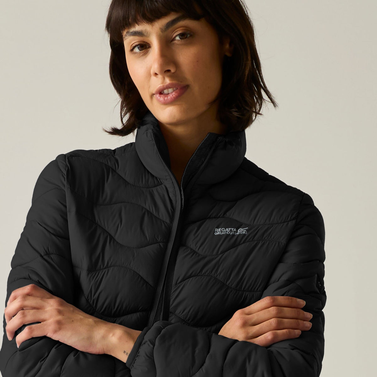 Black - Pack Shot - Regatta Womens-Ladies Hydi Insulated Padded Jacket