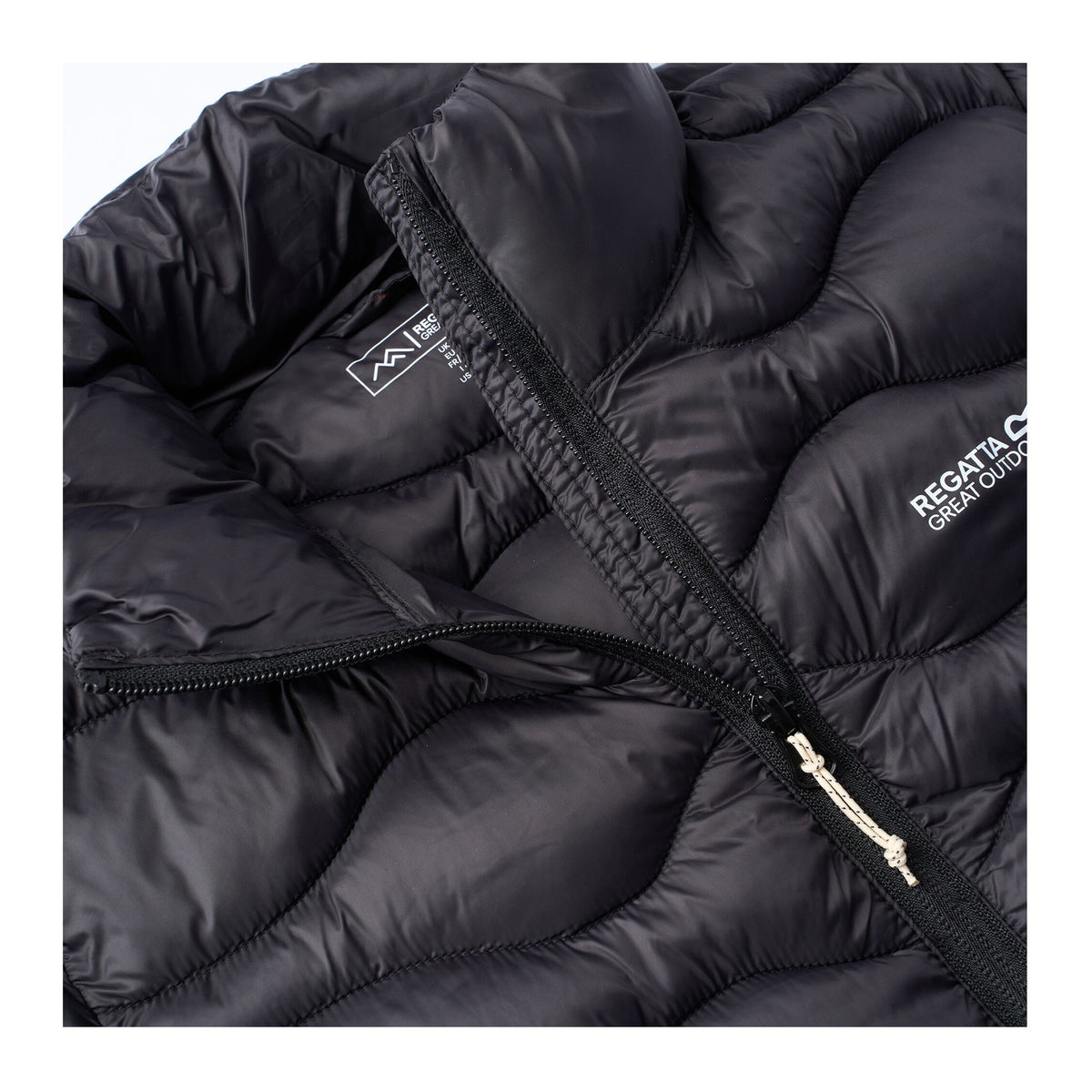 Black - Close up - Regatta Womens-Ladies Hydi Insulated Padded Jacket