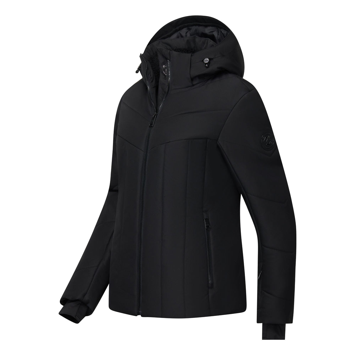 Black - Side - Dare 2B Womens-Ladies Glacier Padded Jacket