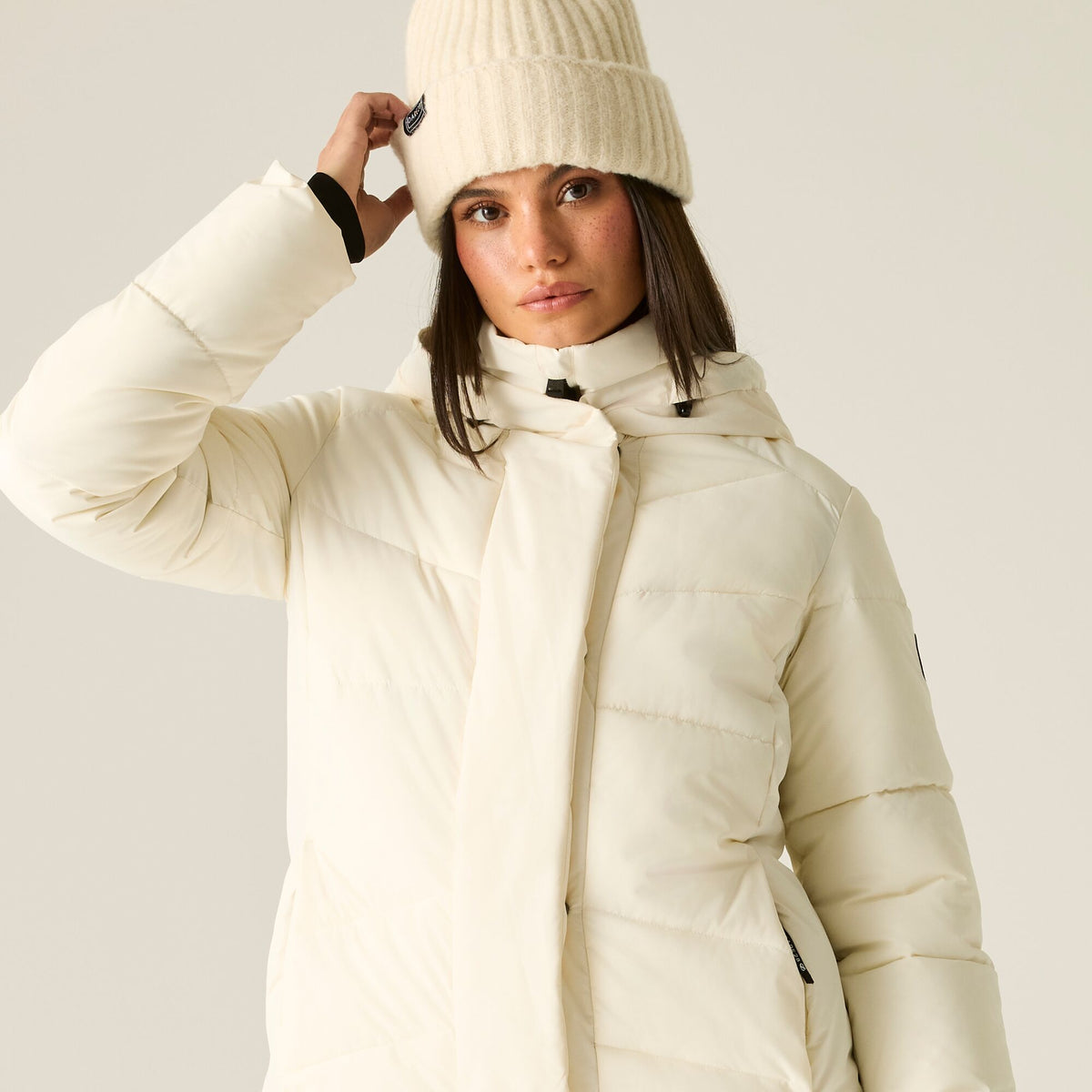 White Pepper - Pack Shot - Dare 2B Womens-Ladies Lustre Padded Jacket