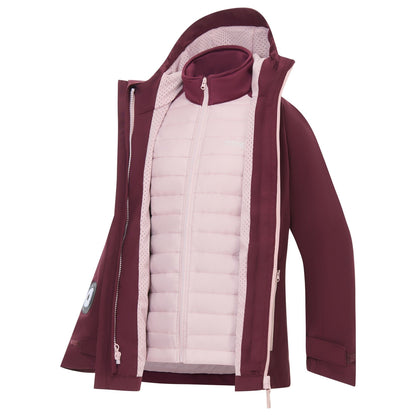 Fig-Powder Lilac - Pack Shot - Regatta Childrens-Kids Trekktain 3 in 1 Jacket