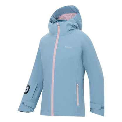 Dusky Blue-Powder Lilac - Side - Regatta Childrens-Kids Trekktain 3 in 1 Jacket