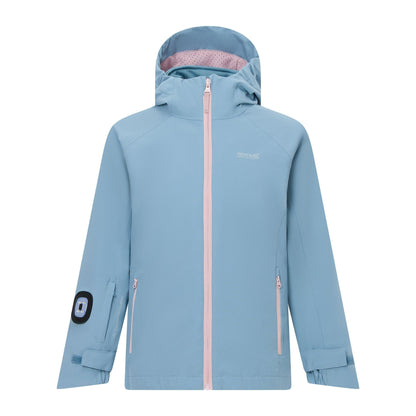 Dusky Blue-Powder Lilac - Front - Regatta Childrens-Kids Trekktain 3 in 1 Jacket