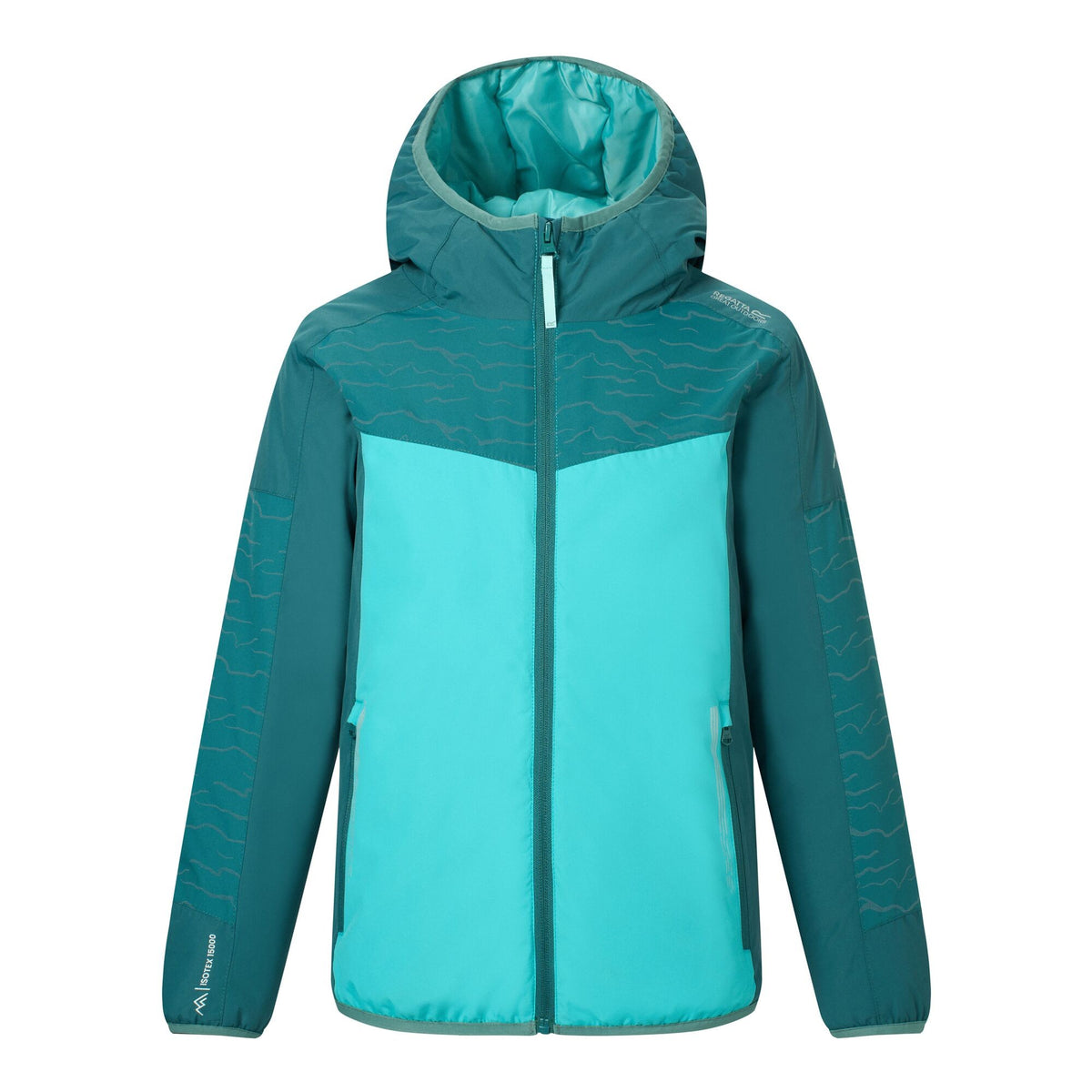 Mediterranea-Turquoise - Front - Regatta Childrens-Kids Illuma Reflective Waterproof Insulated Jacket
