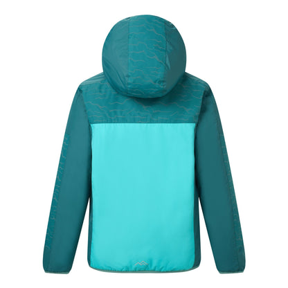 Mediterranea-Turquoise - Back - Regatta Childrens-Kids Illuma Reflective Waterproof Insulated Jacket
