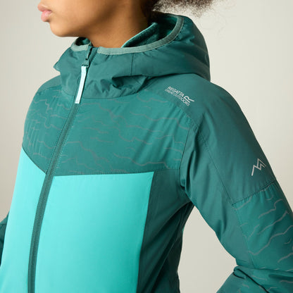 Mediterranea-Turquoise - Lifestyle - Regatta Childrens-Kids Illuma Reflective Waterproof Insulated Jacket
