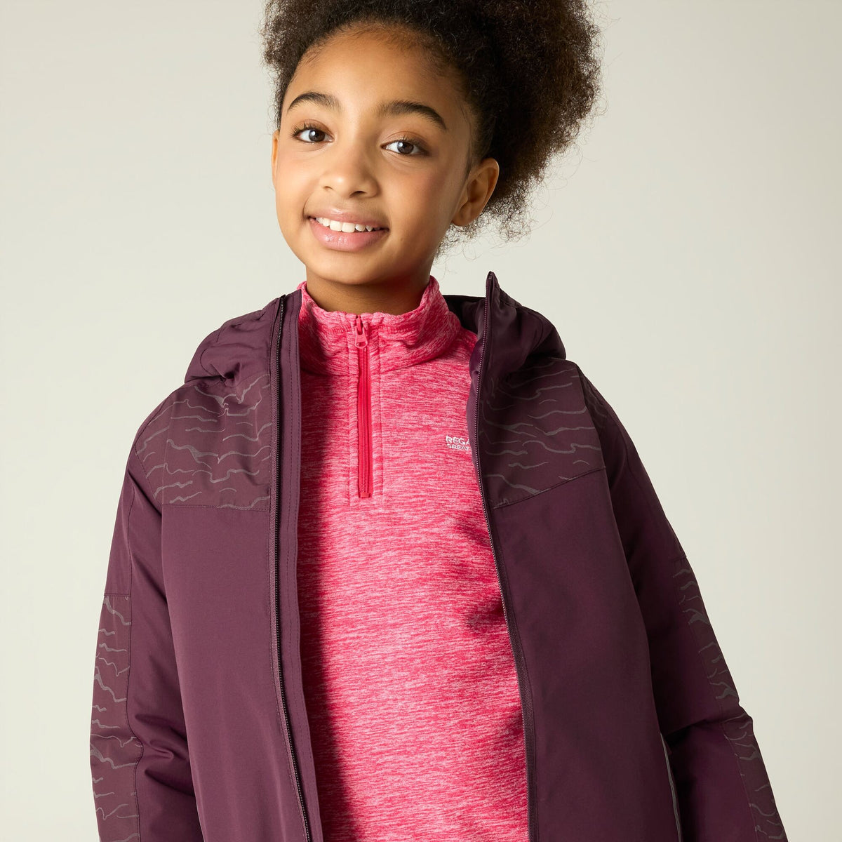 Fig - Pack Shot - Regatta Childrens-Kids Illuma Reflective Waterproof Insulated Jacket