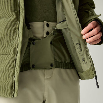 Martini Olive - Pack Shot - Regatta Mens Corded Ski Jacket