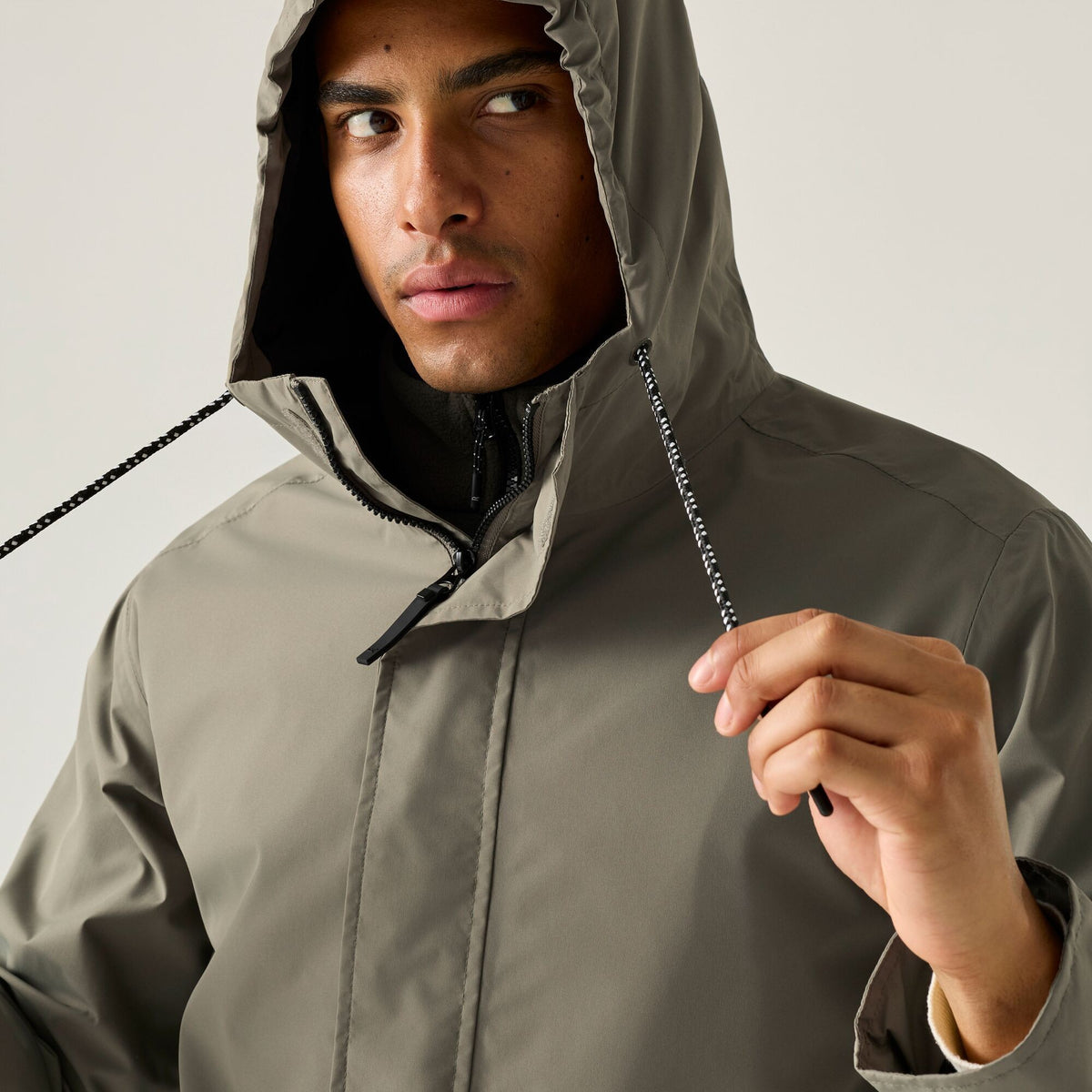 Smokey Olive-Black - Pack Shot - Regatta Mens Shorebay Waterproof Insulated Jacket