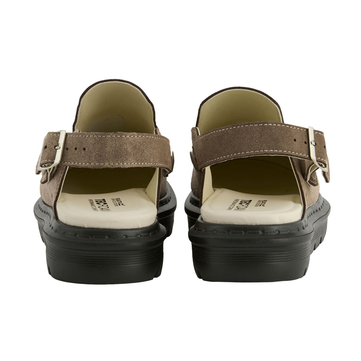 Taupe - Back - Regatta Womens-Ladies Pearl Chunky Clogs