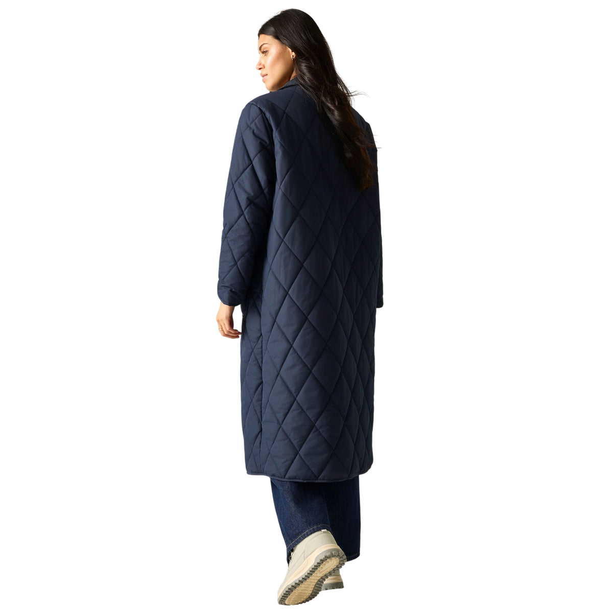 Navy - Back - Regatta Womens-Ladies Orla Kiely Eclipse Mid Length Jacket