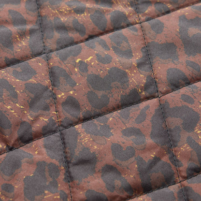 Dark Brown-Black - Lifestyle - Regatta Womens-Ladies Maia Leopard Print Quilted Jacket