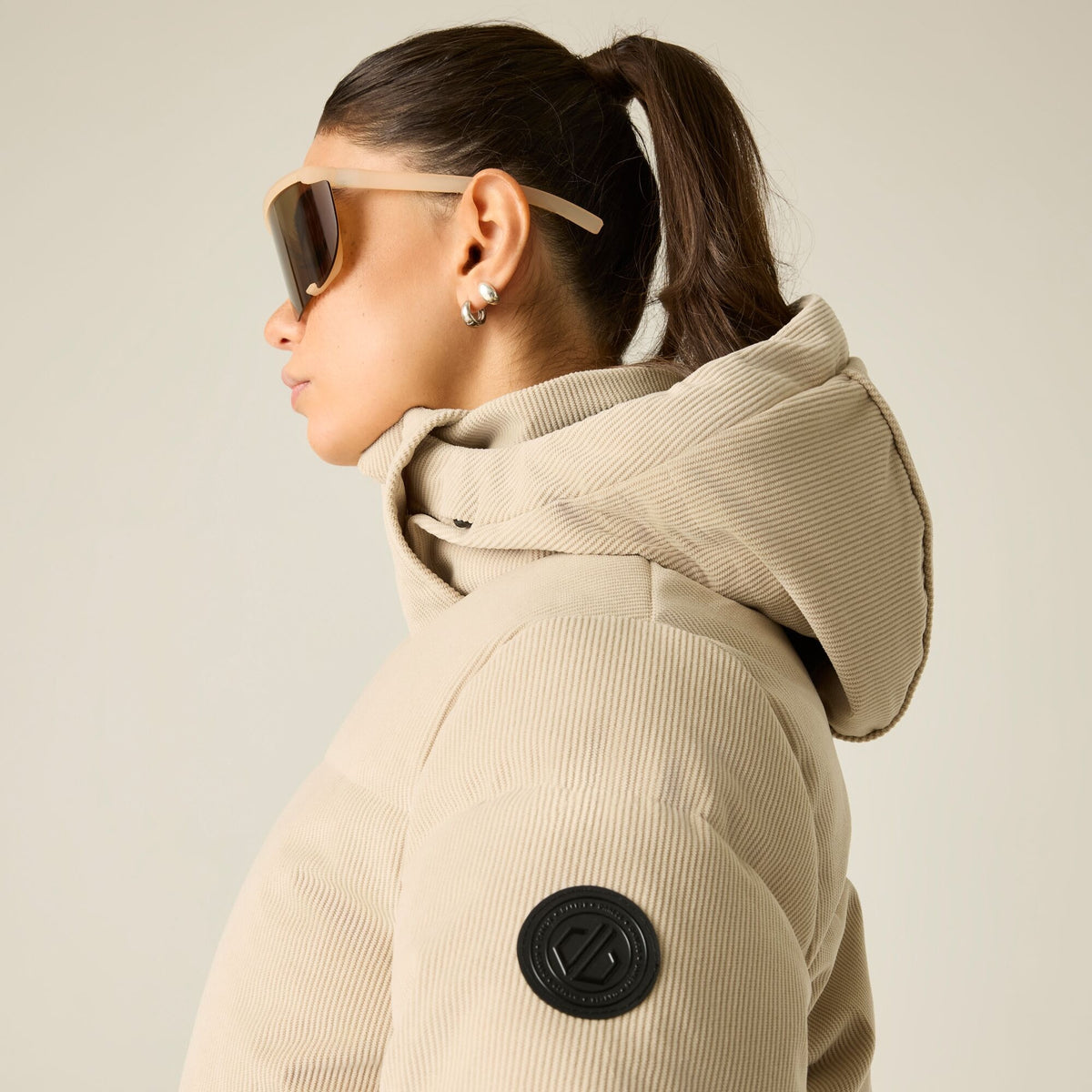 White Pepper - Close up - Dare 2B Womens-Ladies Padded Jacket