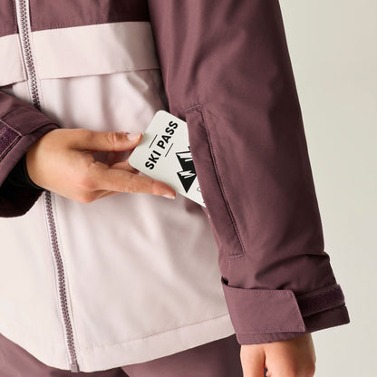 Huckleberry-Pink Haze - Close up - Dare 2B Childrens-Kids Wing It Ski Jacket