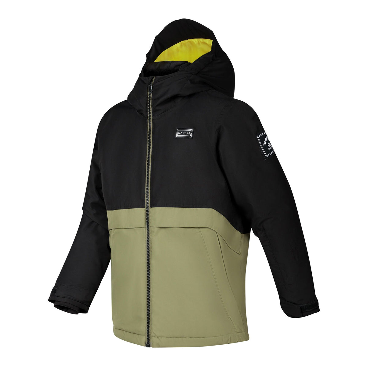 Black-Martini Olive - Side - Dare 2B Childrens-Kids Wing It Ski Jacket