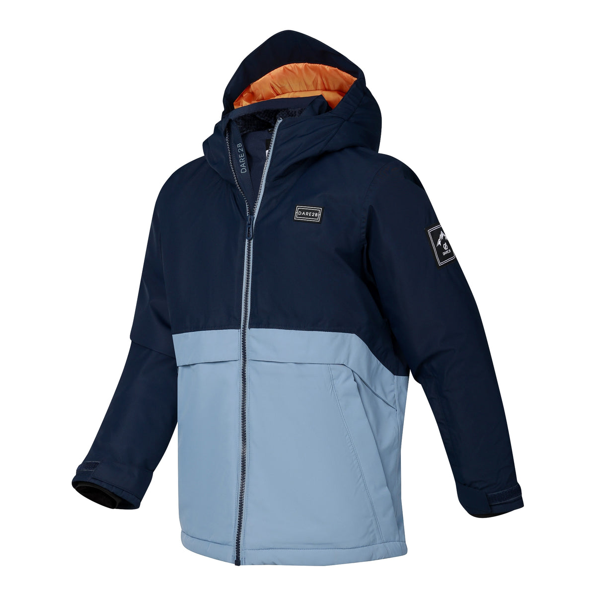 Navy-Dusky Blue - Side - Dare 2B Childrens-Kids Wing It Ski Jacket