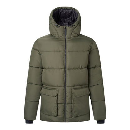 Dark Khaki-Black - Back - Regatta Mens Marek Short Padded Jacket