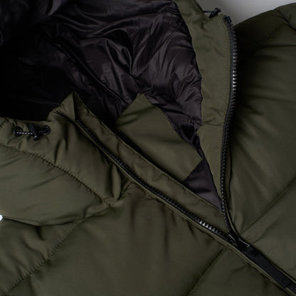 Dark Khaki-Black - Close up - Regatta Mens Marek Short Padded Jacket